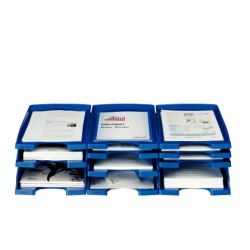 Bandeja sobremesa leitz plus jumbo opaca color azul 255x357x103 mm