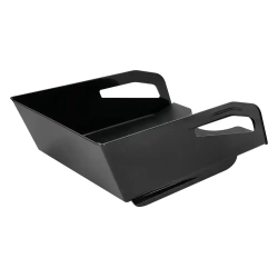 Bandeja sobremesa plastico q-connect gran capacidad con asa negro opaco 386x270x115mm