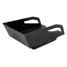 Bandeja sobremesa plastico q-connect gran capacidad con asa negro opaco 386x270x115mm