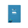 Cuaderno espiral liderpapel a5 pautaguia tapa blanda 40h 75gr cuadro pautado 2,5mm color azul