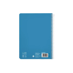 Cuaderno espiral liderpapel a5 pautaguia tapa blanda 40h 75gr cuadro pautado 2,5mm color azul