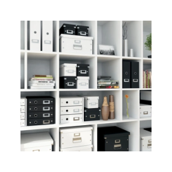 Fichero cd leitz click&store carton plastificado capacidad 30 cd color negro 143x147x352 mm