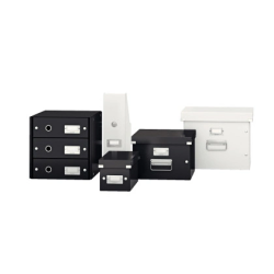 Fichero cd leitz click&store carton plastificado capacidad 30 cd color negro 143x147x352 mm