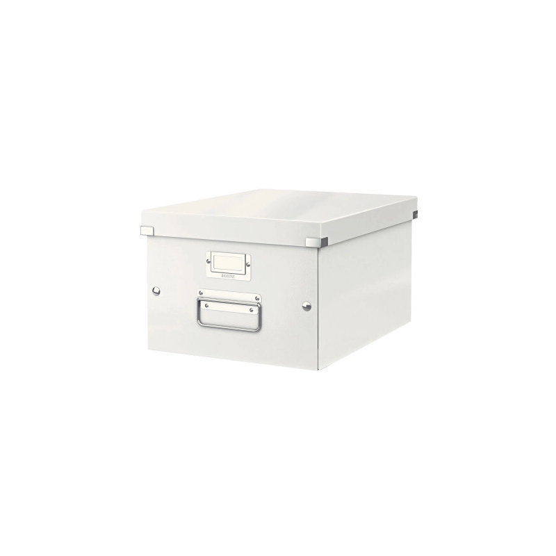 Caja almacenamiento leitz click&store wow carton reciclado color blanco 281x200x369 mm