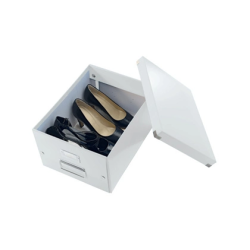 Caja almacenamiento leitz click&store wow carton reciclado color blanco 281x200x369 mm