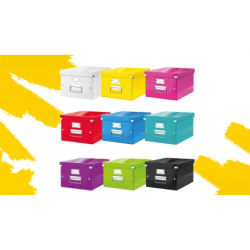 Caja almacenamiento leitz click&store wow carton reciclado color blanco 281x200x369 mm