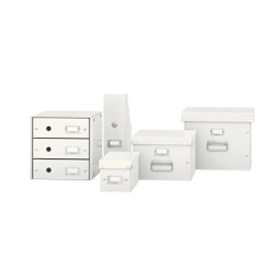 Caja almacenamiento leitz click&store wow carton reciclado color blanco 281x200x369 mm