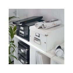 Caja almacenamiento leitz click&store wow carton reciclado color negro 281x200x369 mm