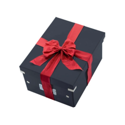 Caja almacenamiento leitz click&store wow carton reciclado color negro 281x200x369 mm