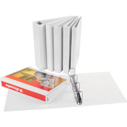 Carpeta canguro esselte basica 4 anillas mixtas 40 mm din a4 plastico color blanco
