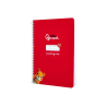 Cuaderno espiral liderpapel a5 pautaguia tapa blanda 40h 75gr cuadro pautado 2,5mm color rojo