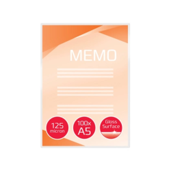 Bolsa de plastificar gbc din a5 2x125 micras caja de 100 unidades