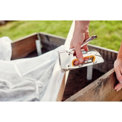 Grapadora rapid clavadora pro r23e metalica cromada usa grapas n 13