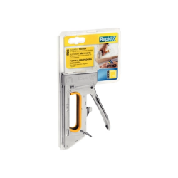 Grapadora rapid clavadora pro r23e metalica cromada usa grapas n 13