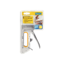 Grapadora rapid clavadora pro r23e metalica cromada usa grapas n 13