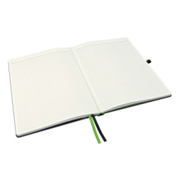 Cuaderno con gomilla leitz complete tapa dura din a4 80 hojas cuadro 5 mm color negro