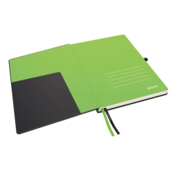 Cuaderno con gomilla leitz complete tapa dura din a4 80 hojas cuadro 5 mm color negro