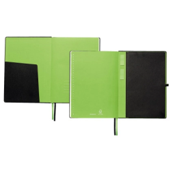Cuaderno con gomilla leitz complete tapa dura din a4 80 hojas cuadro 5 mm color negro