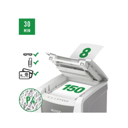 Destructora de documentos leitz iq auto+ office 150 capacidad de corte 150 hojas destruye grapas y clips