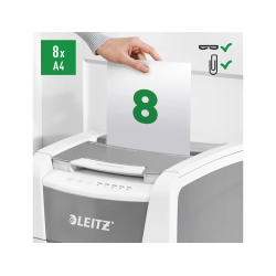 Destructora de documentos leitz iq auto+ office 150 capacidad de corte 150 hojas destruye grapas y clips