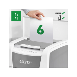 Destructora de documentos leitz iq auto+ office 150 capacidad de corte 150 hojas destruye grapas y clips