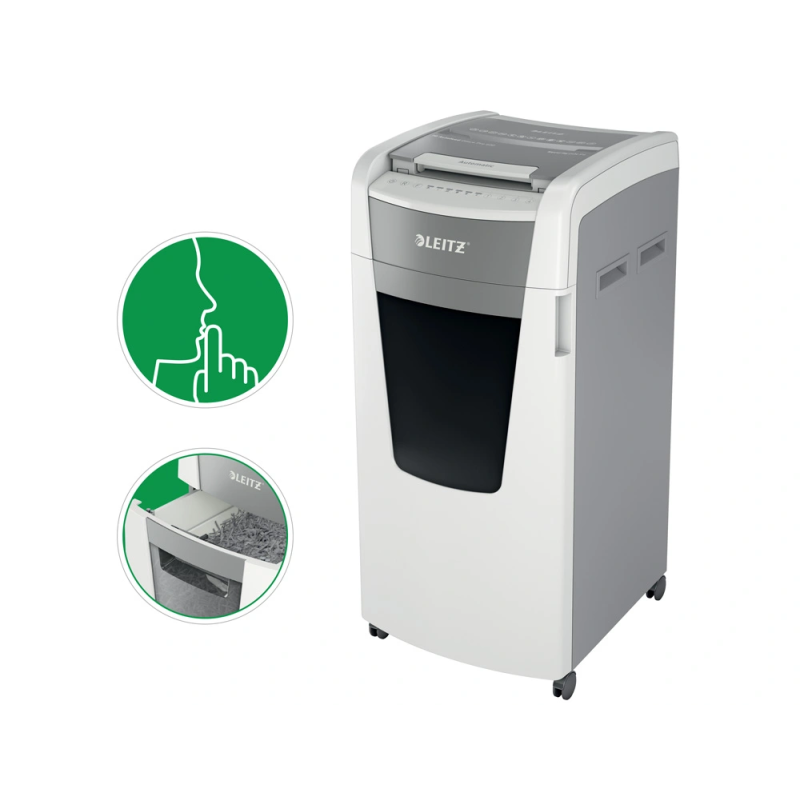 Destructora de documentos leitz iq auto+ office pro 600 capacidad de corte 600 hojas destruye grapas y clips