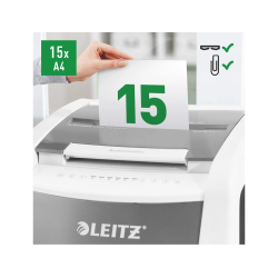 Destructora de documentos leitz iq auto+ office pro 600 capacidad de corte 600 hojas destruye grapas y clips