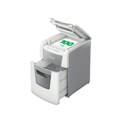 Destructora de documentos leitz iq auto+ 100 capacidad de corte 100 hojas destruye grapas y clips