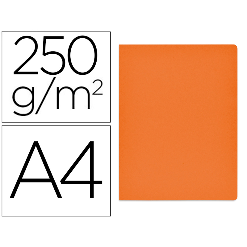 Subcarpeta cartulina gio simple intenso din a4 naranja 230g/m2