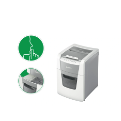 Destructora de documentos leitz iq auto+ 100 capacidad de corte 100 hojas destruye grapas y clips