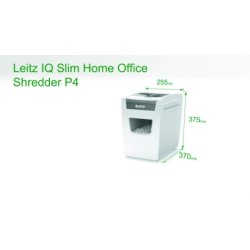 Destructora de documentos leitz iq slim home office 150 capacidad de corte 10 hojas destruye grapas y clips