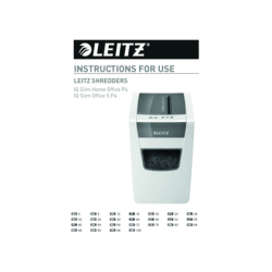 Destructora de documentos leitz iq slim home office 150 capacidad de corte 10 hojas destruye grapas y clips