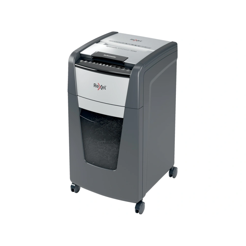 Destructora de documentos rexel optimum auto+ 300m capacidad de corte 300 hojas destruye grapas clips y