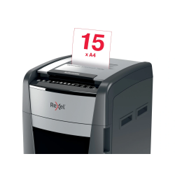 Destructora de documentos rexel optimum auto+ 750m capacidad de corte 750 hojas destruye grapas clips y