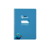 Cuaderno espiral liderpapel a5 pautaguia tapa blanda 40h 75gr cuadro pautado 3mm color azul