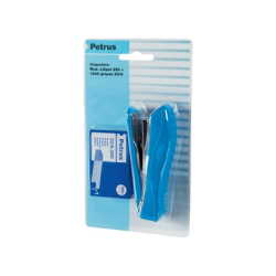Grapadora petrus liliput 200 capacidad 12 hojas + 1 caja grapas 23/6 colores surtidos