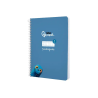 Cuaderno espiral liderpapel a5 pautaguia tapa blanda 40h 75gr cuadro pautado 3mm color azul