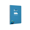 Cuaderno espiral liderpapel a5 pautaguia tapa blanda 40h 75gr cuadro pautado 3mm color azul