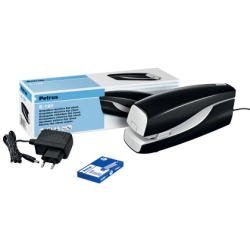 Grapadora petrus electrica e-120 contactless negro capacidad 20 hojas usa grapas 22/6 24/6 y 26/6