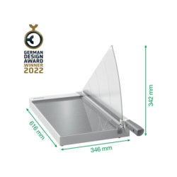 Cizalla de palanca leitz office din a3 base de cristal longitud de corte 457 mm capacidad de corte 15 hojas
