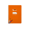 Cuaderno espiral liderpapel a5 pautaguia tapa blanda 40h 75gr cuadro pautado 3mm color naranja