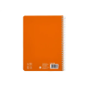 Cuaderno espiral liderpapel a5 pautaguia tapa blanda 40h 75gr cuadro pautado 3mm color naranja