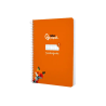 Cuaderno espiral liderpapel a5 pautaguia tapa blanda 40h 75gr cuadro pautado 3mm color naranja