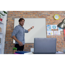 Pizarra blanca nobo essence melamina 240x120 cm