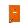 Cuaderno espiral liderpapel a5 pautaguia tapa blanda 40h 75gr cuadro pautado 3mm color naranja
