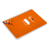 Cuaderno espiral liderpapel a5 pautaguia tapa blanda 40h 75gr cuadro pautado 3mm color naranja