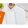 Cuaderno espiral liderpapel a5 pautaguia tapa blanda 40h 75gr cuadro pautado 3mm color naranja