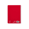 Cuaderno espiral liderpapel a5 pautaguia tapa blanda 40h 75gr cuadro pautado 3mm color rojo