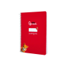 Cuaderno espiral liderpapel a5 pautaguia tapa blanda 40h 75gr cuadro pautado 3mm color rojo