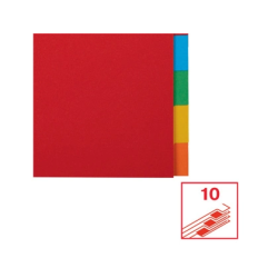 Separador esselte cartulina juego de 10 separadores folio multitaladro
